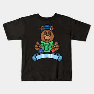 Graffiti Bear Head Cartoon Kids T-Shirt